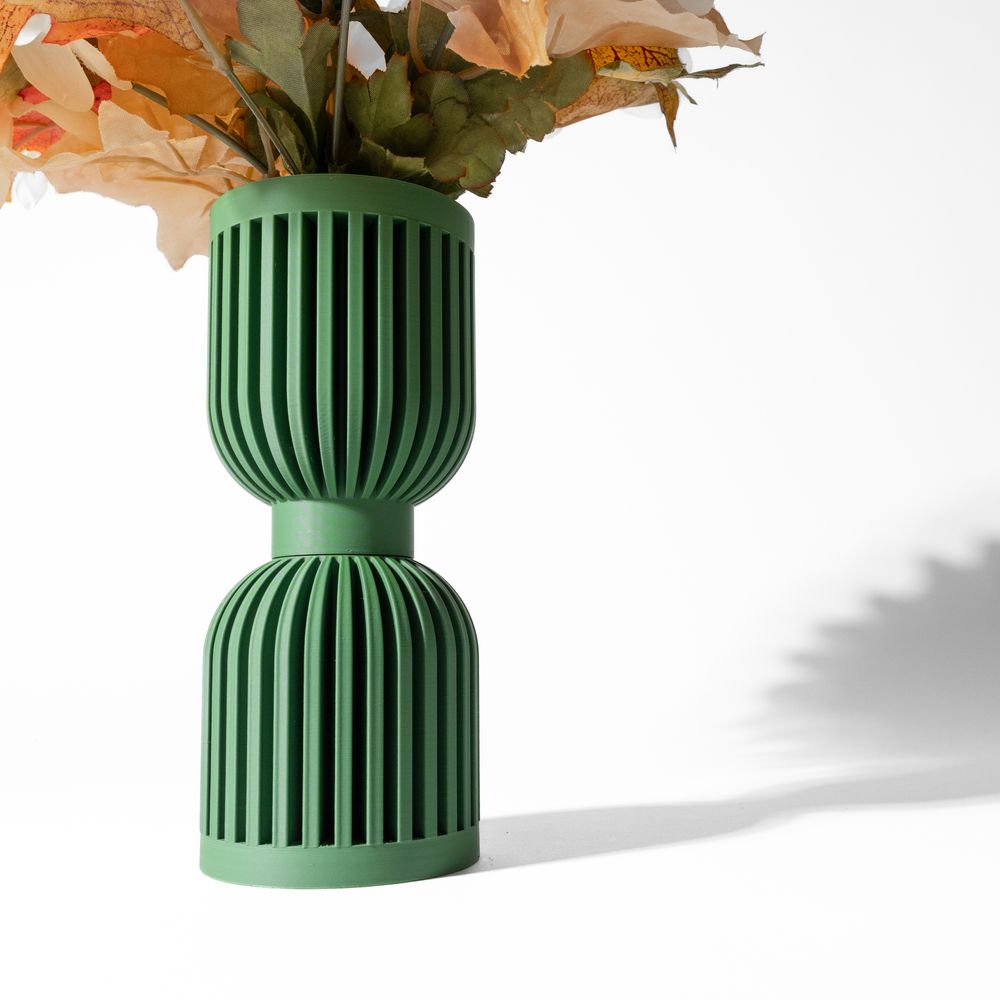 Vase Lira imprimé en 3D - vase à fleurs design 10 cm, décoration intérieure contemporaine, fabriqué en France — impression 3D par Manu3D
