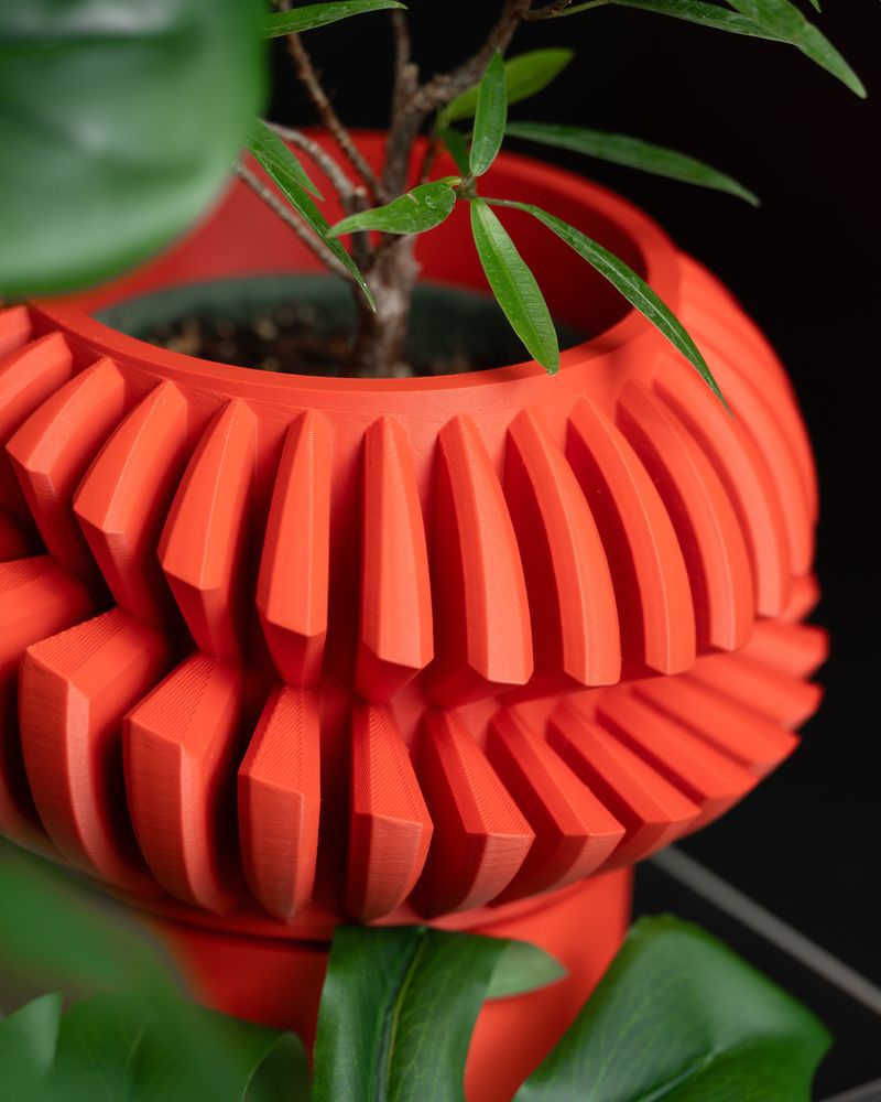 Cache-pot Luxira imprimé en 3D - pot de fleurs design 13 cm, décoration intérieure contemporaine, fabriqué en France — impression 3D par Manu3D