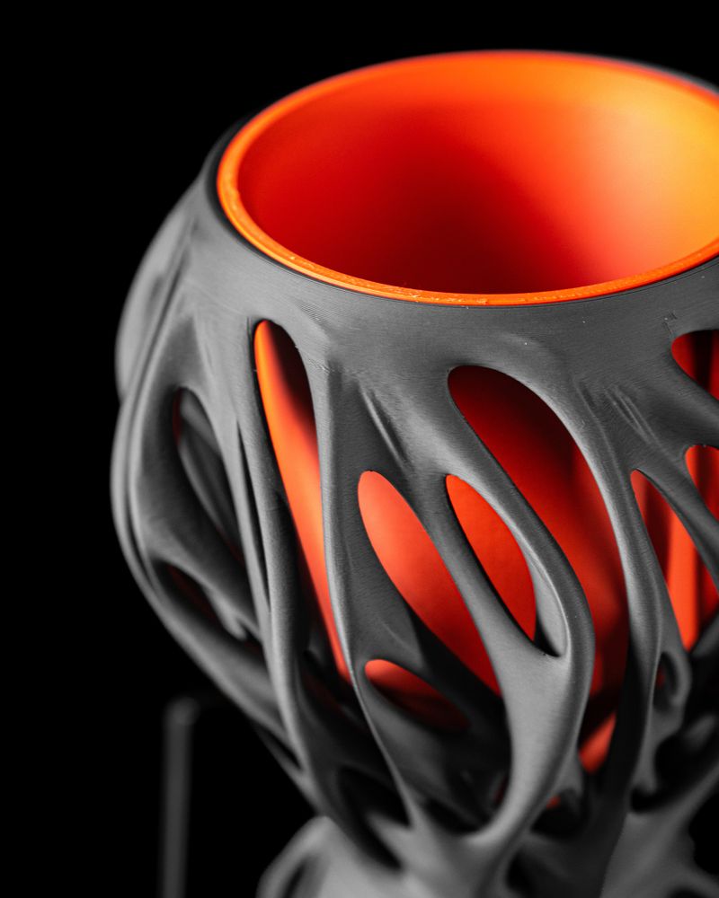 Cache-pot Mantis imprimé en 3D - pot de fleurs design 17 cm, décoration intérieure contemporaine, fabriqué en France — impression 3D par Manu3D