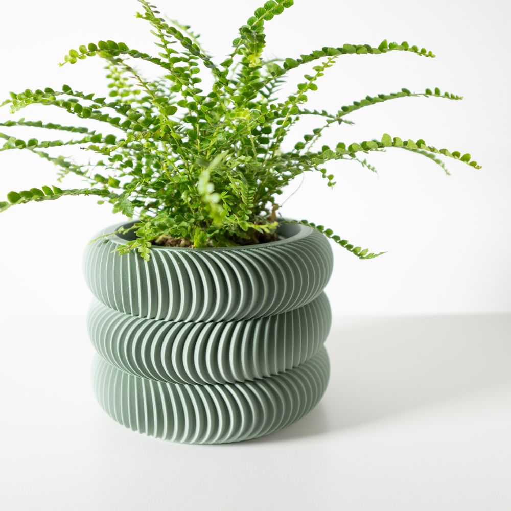 Cache-pot Maro imprimé en 3D - pot de fleurs design 10 cm, décoration intérieure contemporaine, fabriqué en France — impression 3D par Manu3D