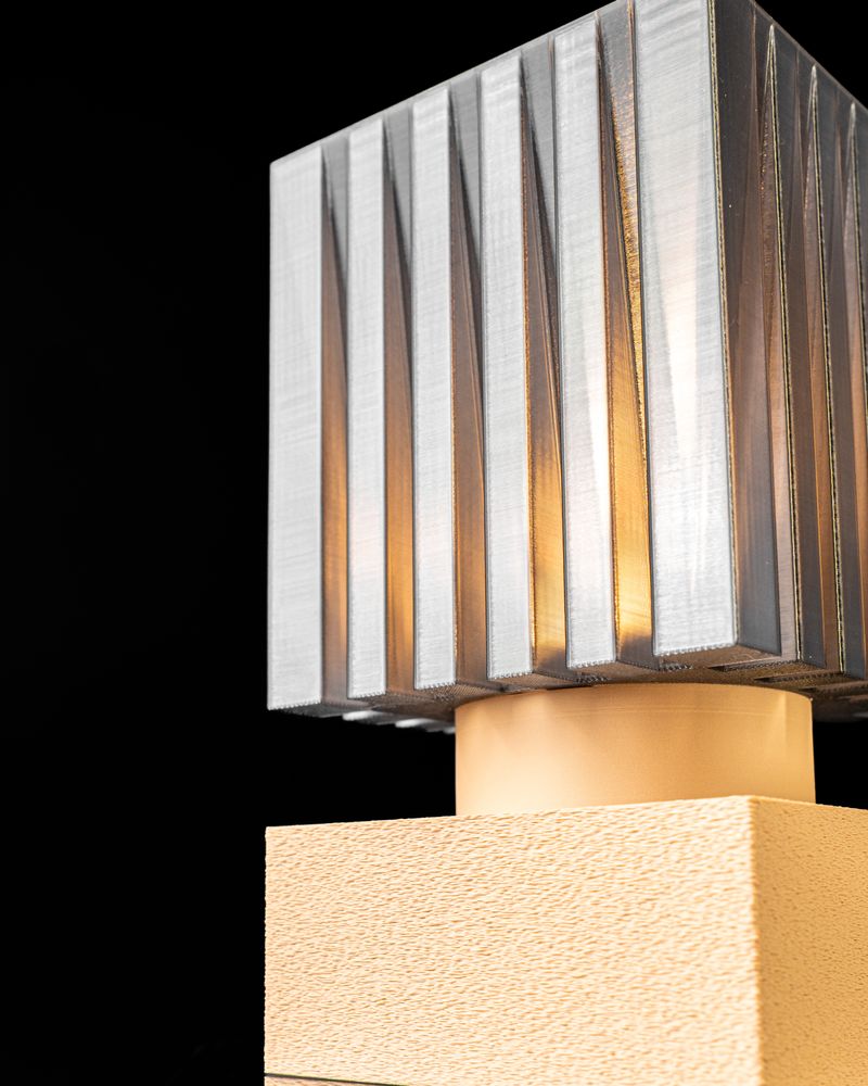 Mini lampe Lano imprimée en 3D - veilleuse déco design 10 cm, décoration intérieure contemporaine, fabriquée en France — impression 3D par Manu3D