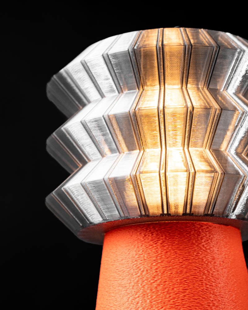 Mini lampe Lelir imprimée en 3D - veilleuse déco design 8 cm, décoration intérieure contemporaine, fabriquée en France — impression 3D par Manu3D