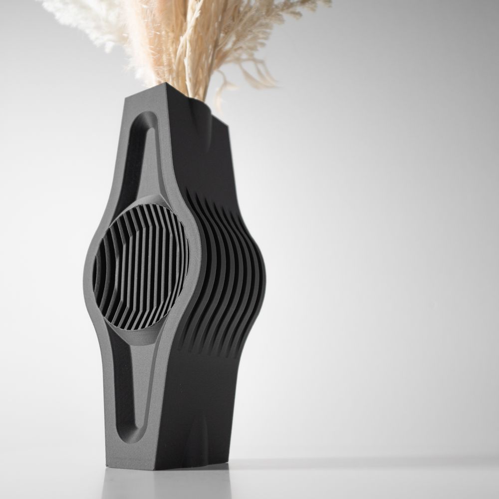Vase Miro imprimé en 3D - vase à fleurs design 20 cm, décoration intérieure contemporaine, fabriqué en France — impression 3D par Manu3D