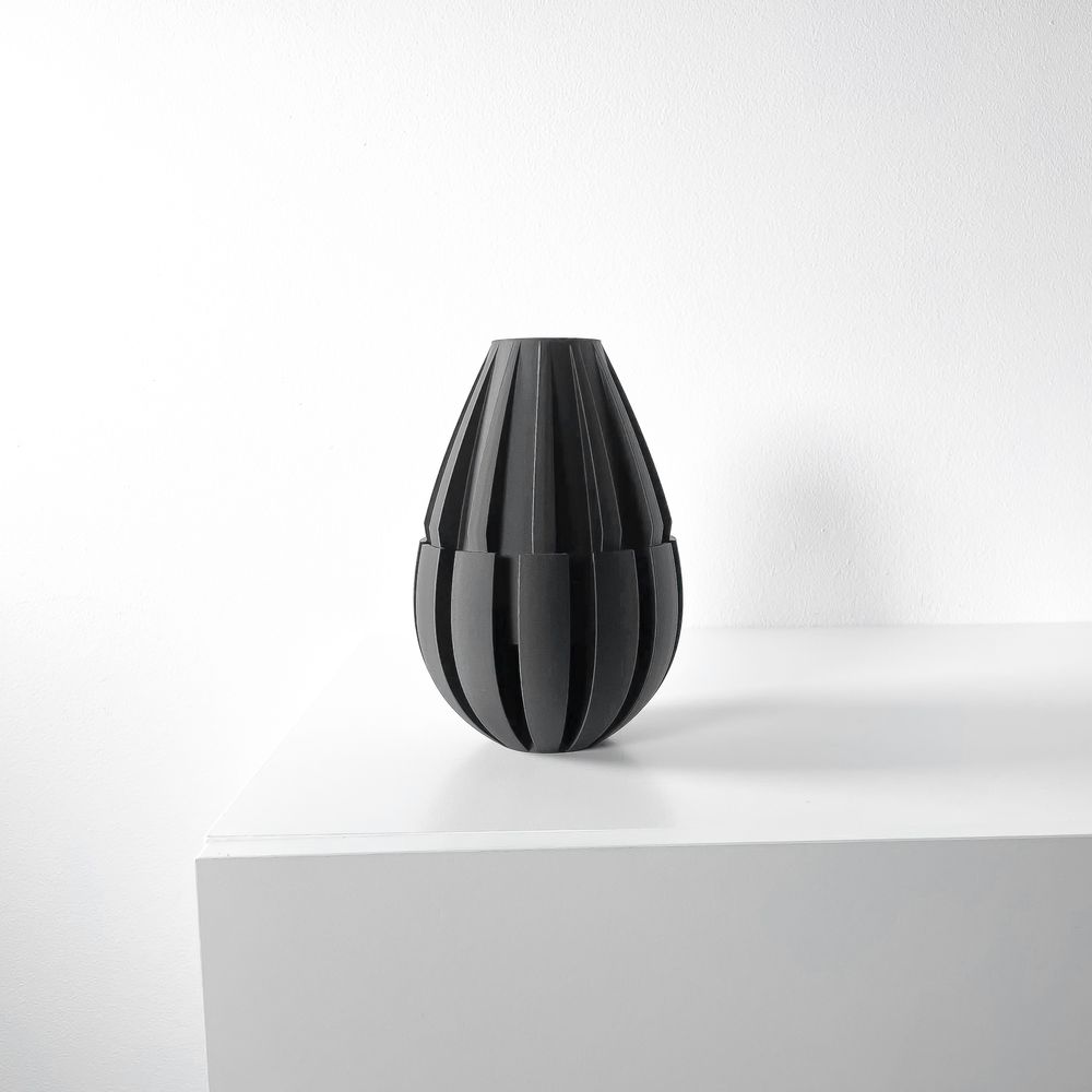 Vase Mivox imprimé en 3D - vase à fleurs design 31 cm, décoration intérieure contemporaine, fabriqué en France — impression 3D par Manu3D