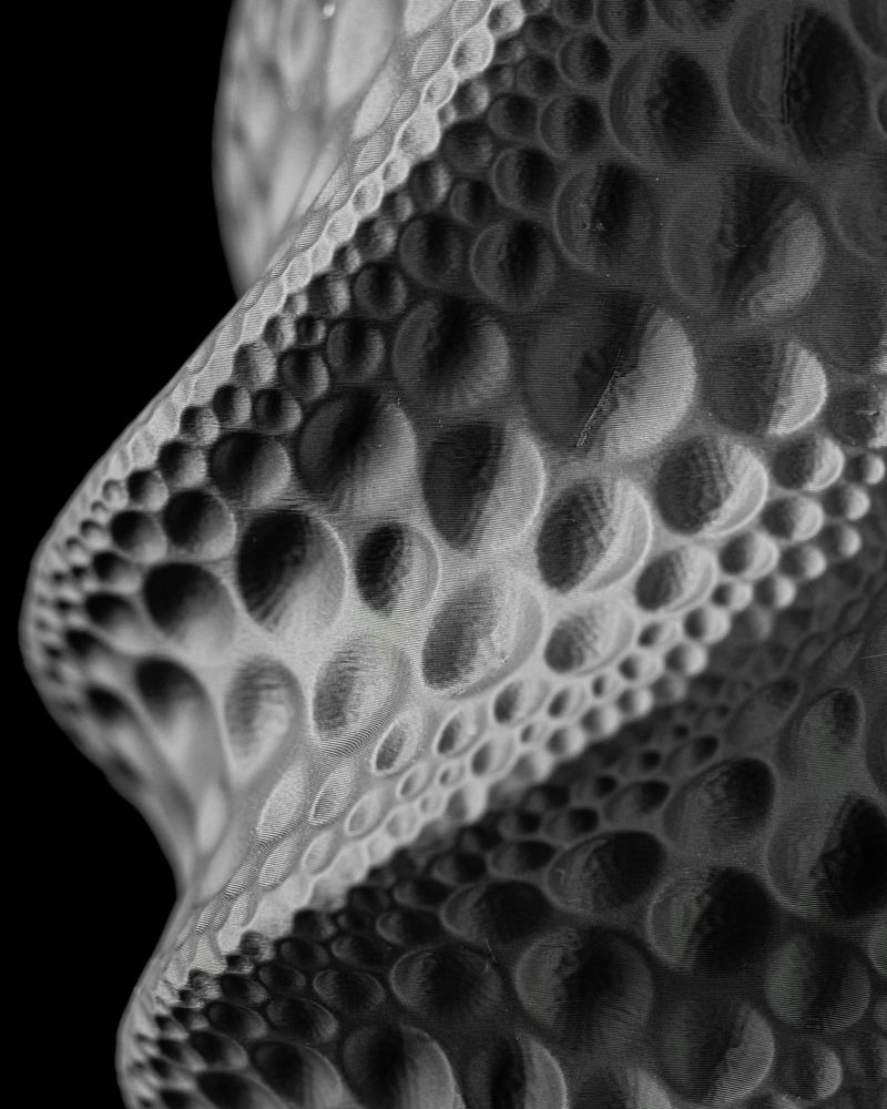 Vase Moon imprimé en 3D - vase à fleurs design 20 cm, décoration intérieure contemporaine, fabriqué en France — impression 3D par Manu3D