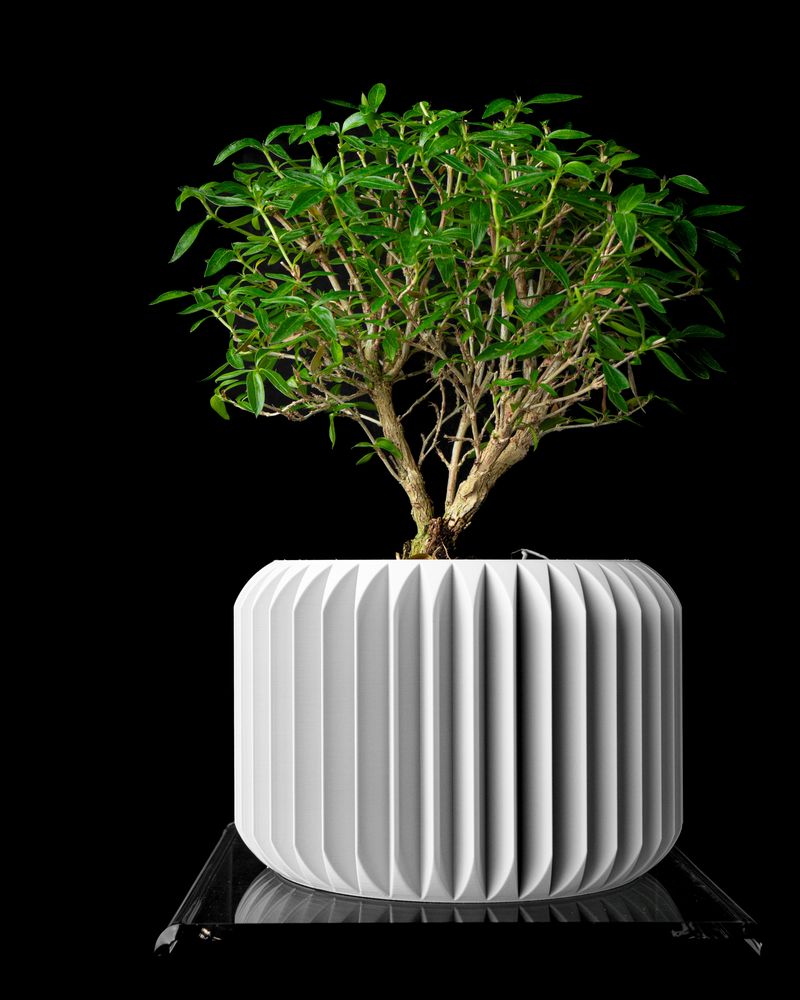 Cache-pot Nila imprimé en 3D - pot de fleurs design 15 cm, décoration intérieure contemporaine, fabriqué en France — impression 3D par Manu3D