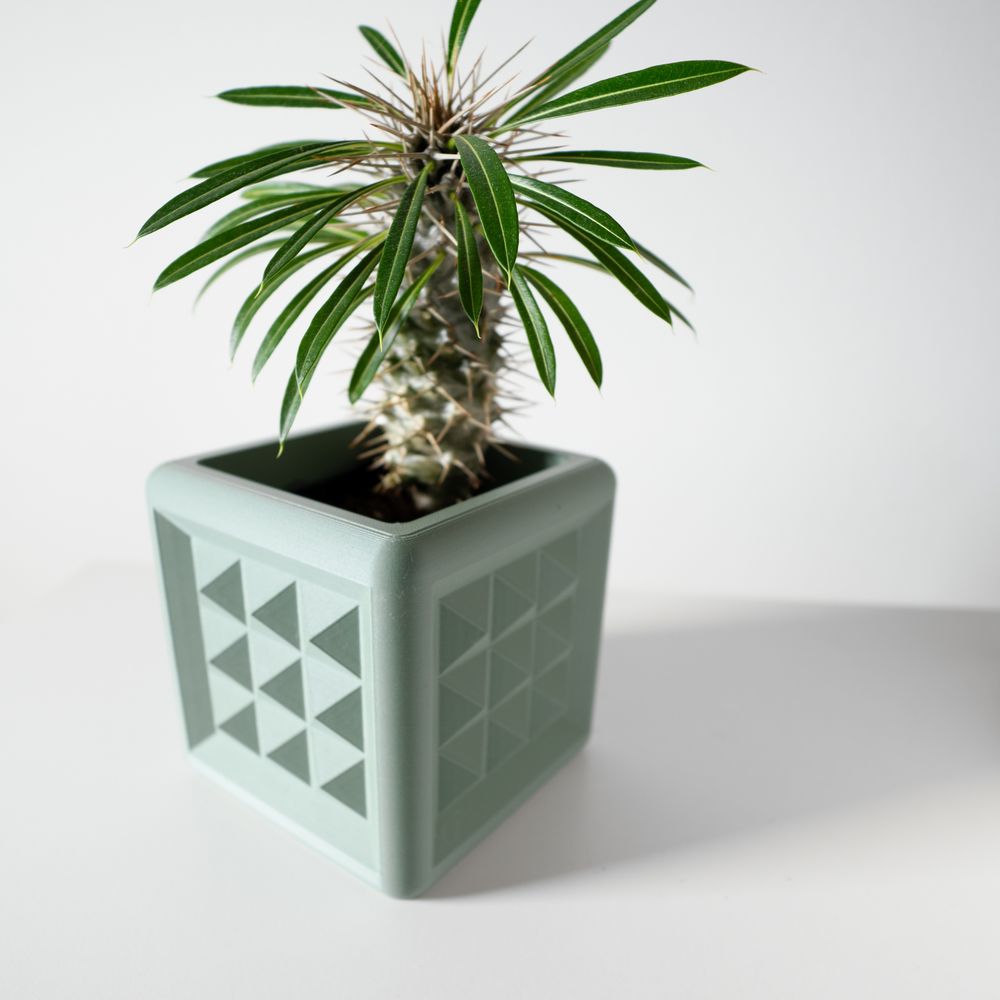 Cache-pot Novo imprimé en 3D - pot de fleurs design 10 cm, décoration intérieure contemporaine, fabriqué en France — impression 3D par Manu3D