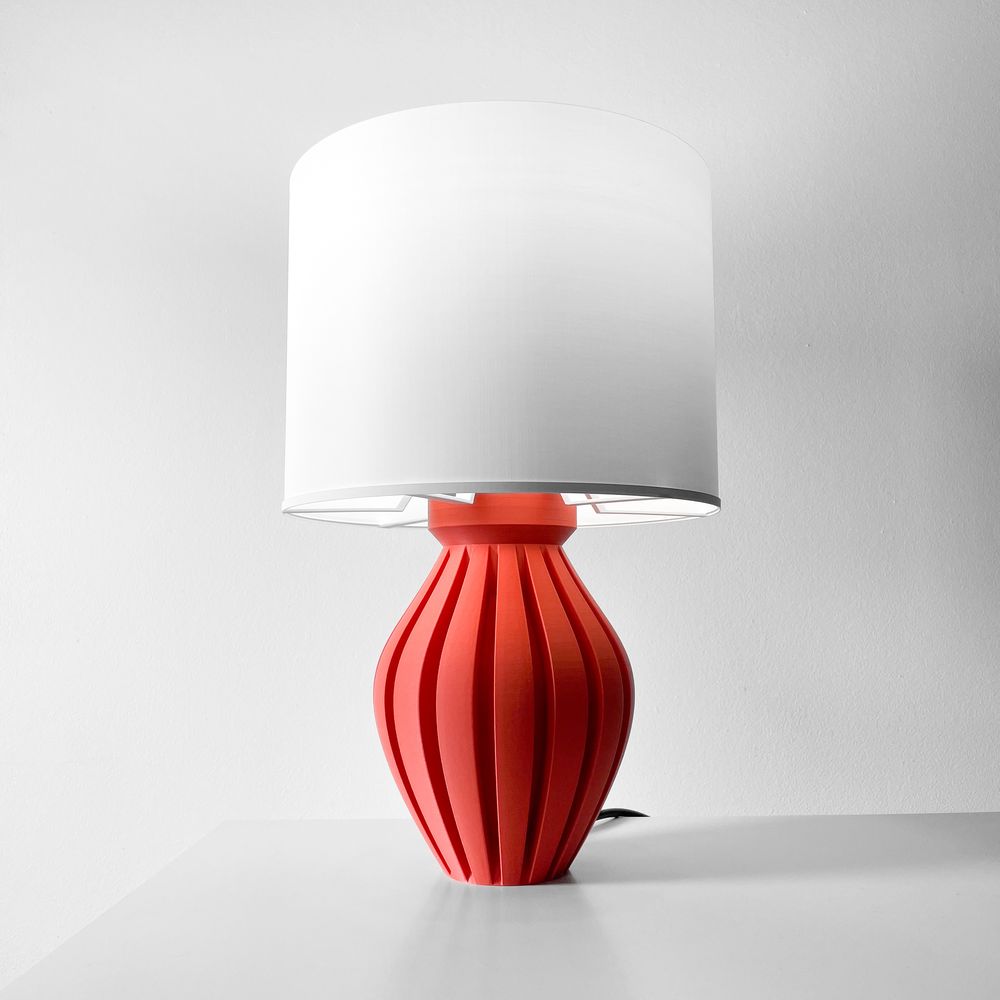 Lampe Okomi imprimée en 3D - lampe design 19 cm, décoration intérieure contemporaine, fabriquée en France — impression 3D par Manu3D