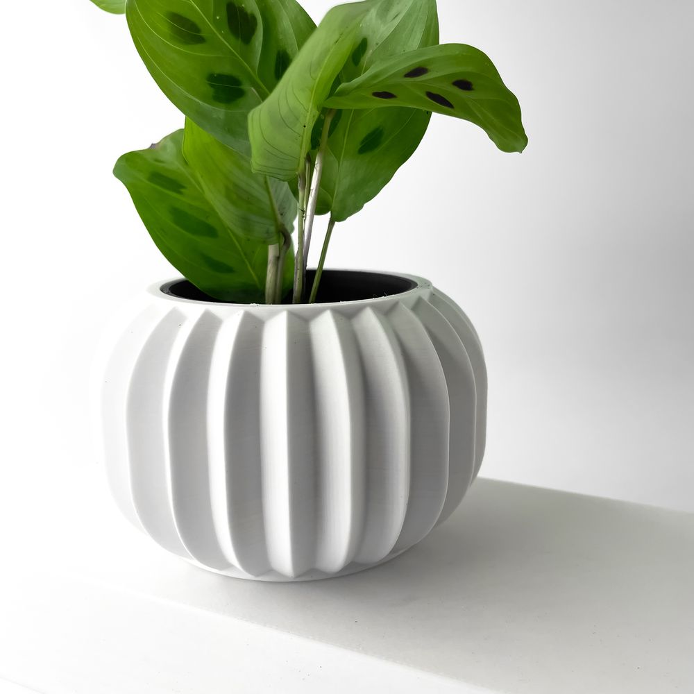 Cache-pot Olin imprimé en 3D - pot de fleurs design 11 cm, décoration intérieure contemporaine, fabriqué en France — impression 3D par Manu3D