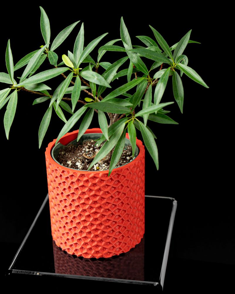 Cache-pot Ordan imprimé en 3D - pot de fleurs design 11 cm, décoration intérieure contemporaine, fabriqué en France — impression 3D par Manu3D