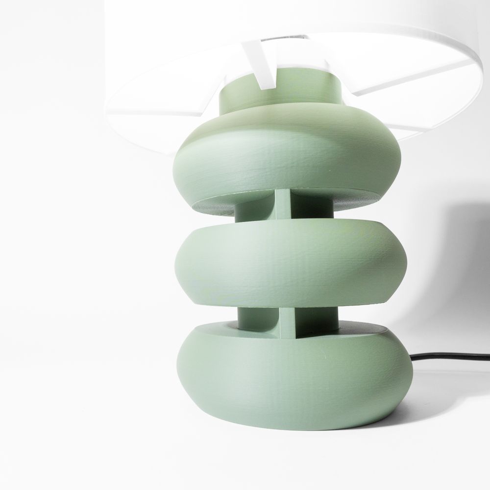 Lampe de table Ova imprimée en 3D - lampe de table design 19 cm, décoration intérieure contemporaine, fabriquée en France — impression 3D par Manu3D