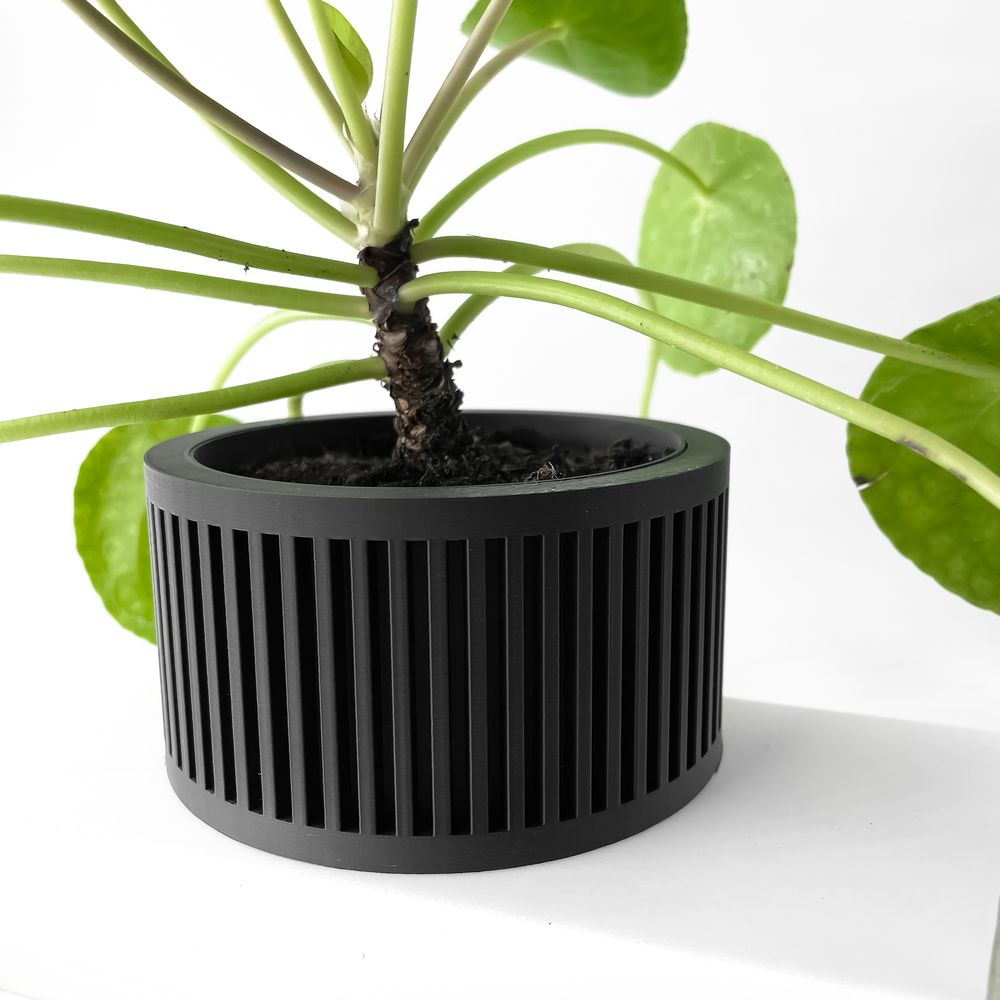 Cache-pot Paxon imprimé en 3D - pot de fleurs design 13 cm, décoration intérieure contemporaine, fabriqué en France — impression 3D par Manu3D