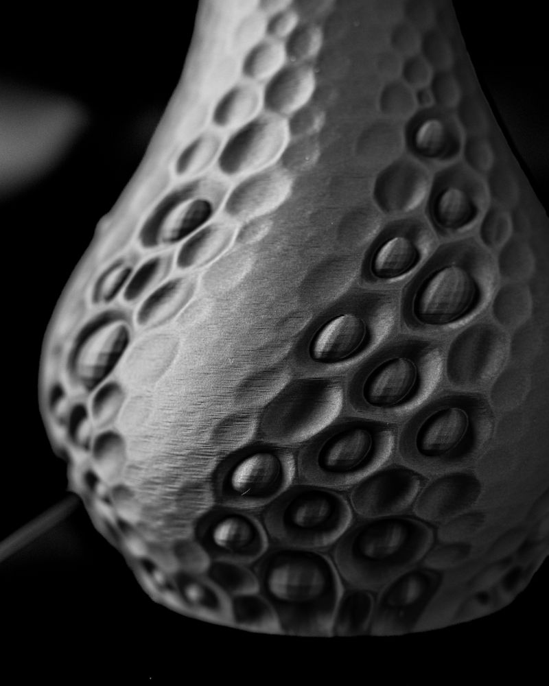 Vase Pearl imprimé en 3D - vase à fleurs design 20 cm, décoration intérieure contemporaine, fabriqué en France — impression 3D par Manu3D