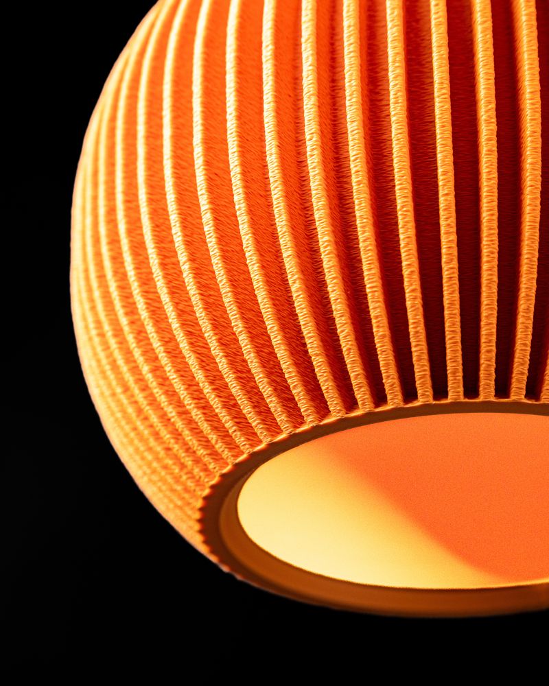 Suspension Mamo imprimée en 3D - abat-jour ajouré design 18 cm, décoration intérieure contemporaine, fabriquée en France — impression 3D par Manu3D
