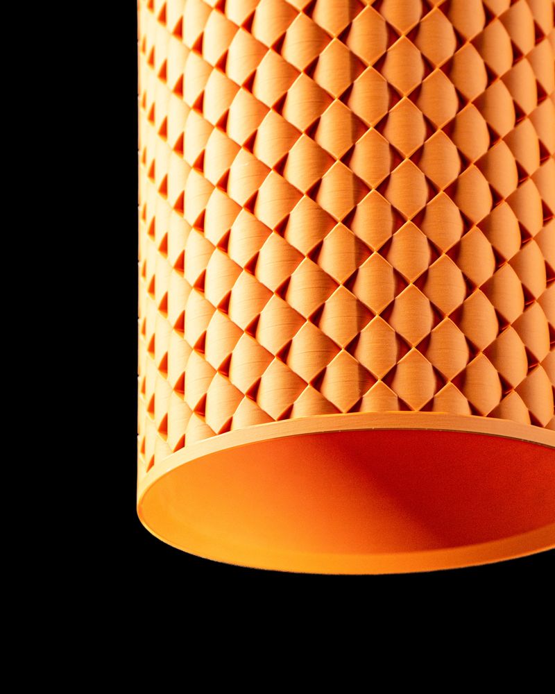 Suspension Mitor imprimée en 3D - abat-jour ajouré design 18 cm, décoration intérieure contemporaine, fabriquée en France — impression 3D par Manu3D