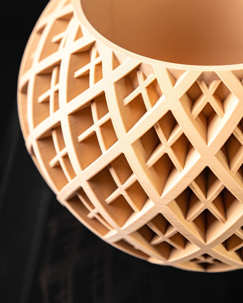 Cache-pot Raro imprimé en 3D - pot de fleurs design 16 cm, décoration intérieure contemporaine, fabriqué en France — impression 3D par Manu3D