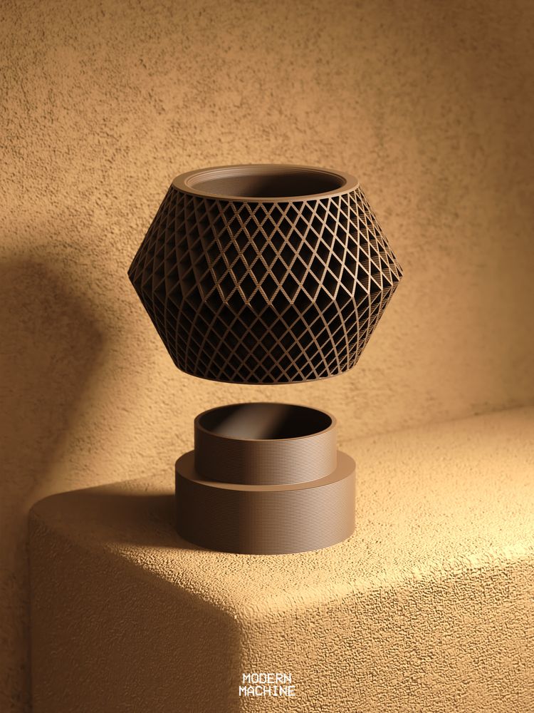 Cache-pot Tano imprimé en 3D - pot de fleurs design 18 cm, décoration intérieure contemporaine, fabriqué en France — impression 3D par Manu3D