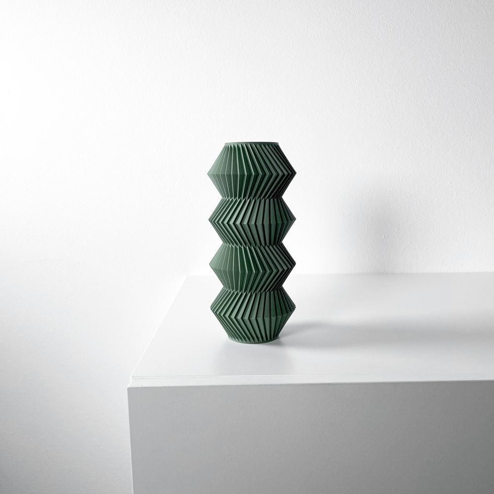 Vase Quelo imprimé en 3D - vase à fleurs design 31 cm, décoration intérieure contemporaine, fabriqué en France — impression 3D par Manu3D