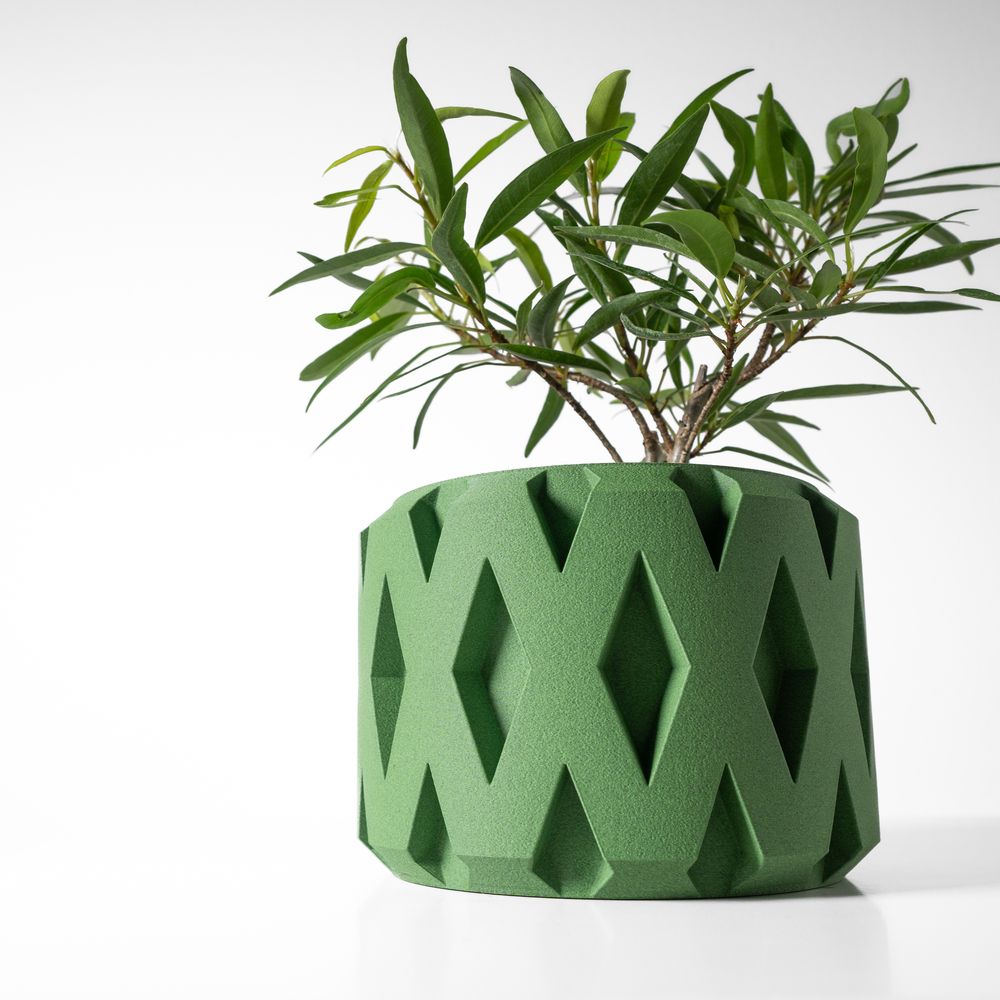Cache-pot Rano imprimé en 3D - pot de fleurs design 14 cm, décoration intérieure contemporaine, fabriqué en France — impression 3D par Manu3D