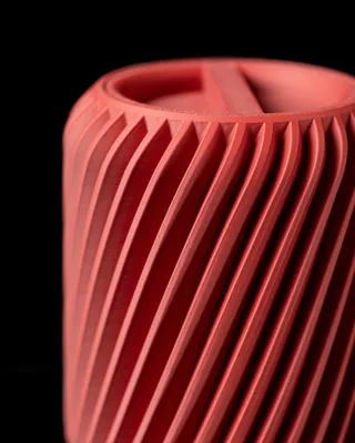 Objet déco Ridged imprimé en 3D - objet de décoration design 12 cm, décoration intérieure contemporaine, fabriqué en France — impression 3D par Manu3D