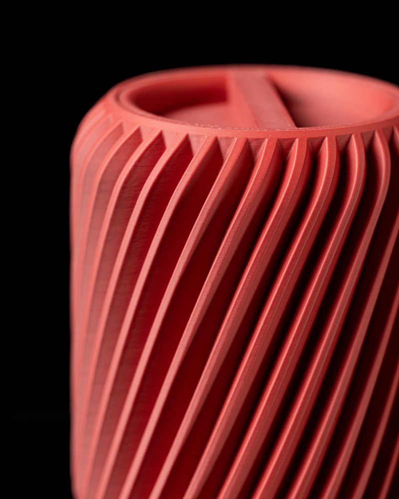 Objet déco Ridged imprimé en 3D - objet de décoration design 12 cm, décoration intérieure contemporaine, fabriqué en France — impression 3D par Manu3D