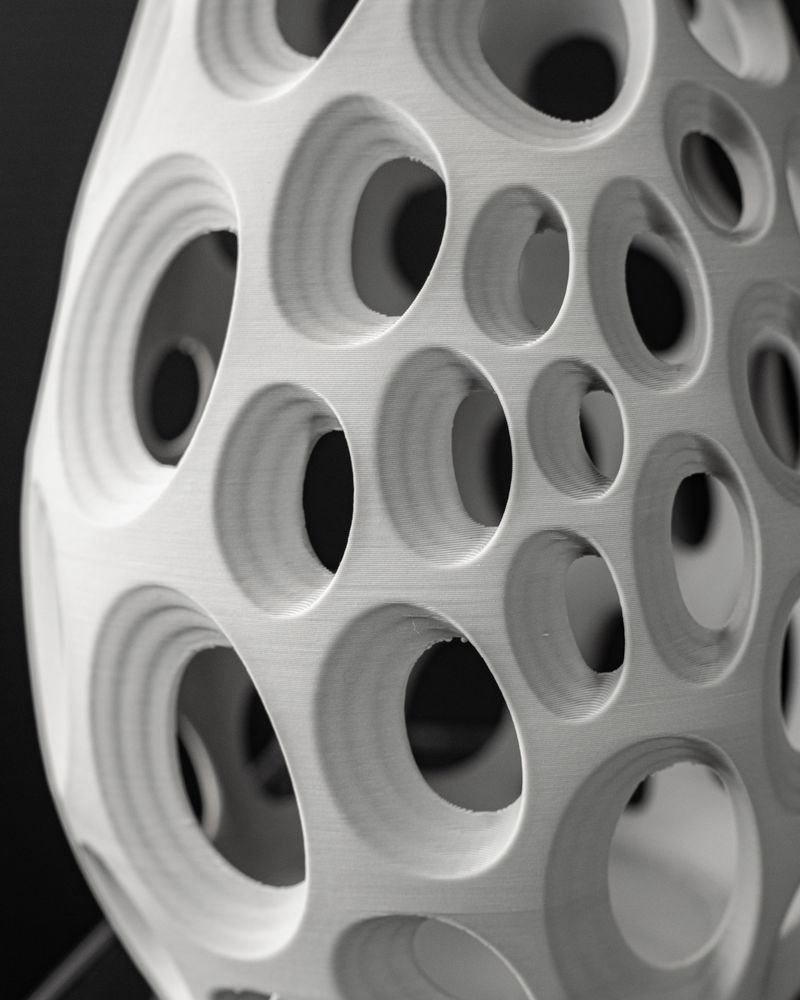 Vase Ringo imprimé en 3D - vase à fleurs design 20 cm, décoration intérieure contemporaine, fabriqué en France — impression 3D par Manu3D