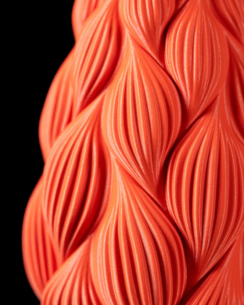 Vase Ripple imprimé en 3D - vase à fleurs design 20 cm, décoration intérieure contemporaine, fabriqué en France — impression 3D par Manu3D