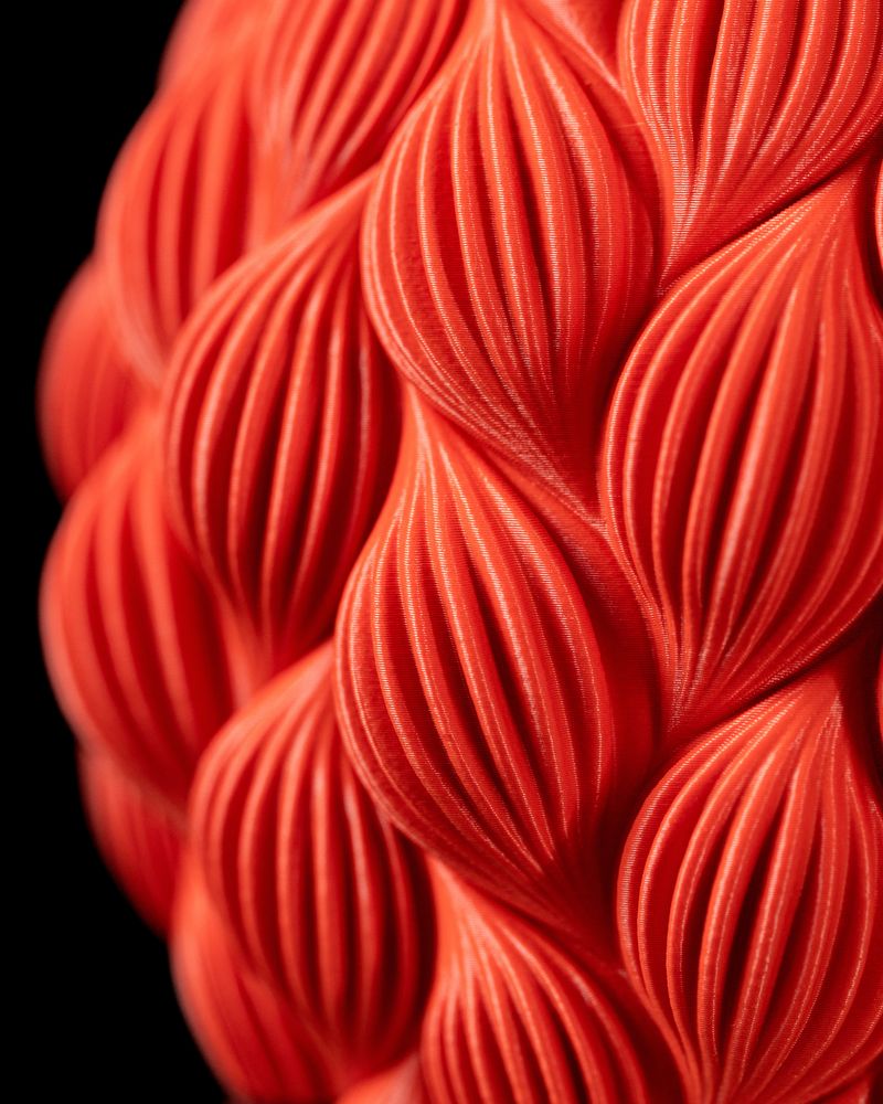 Cache-pot Ripple imprimé en 3D - pot de fleurs design 16 cm, décoration intérieure contemporaine, fabriqué en France — impression 3D par Manu3D