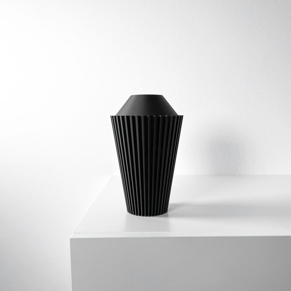 Vase Riveno imprimé en 3D - vase à fleurs design 31 cm, décoration intérieure contemporaine, fabriqué en France — impression 3D par Manu3D