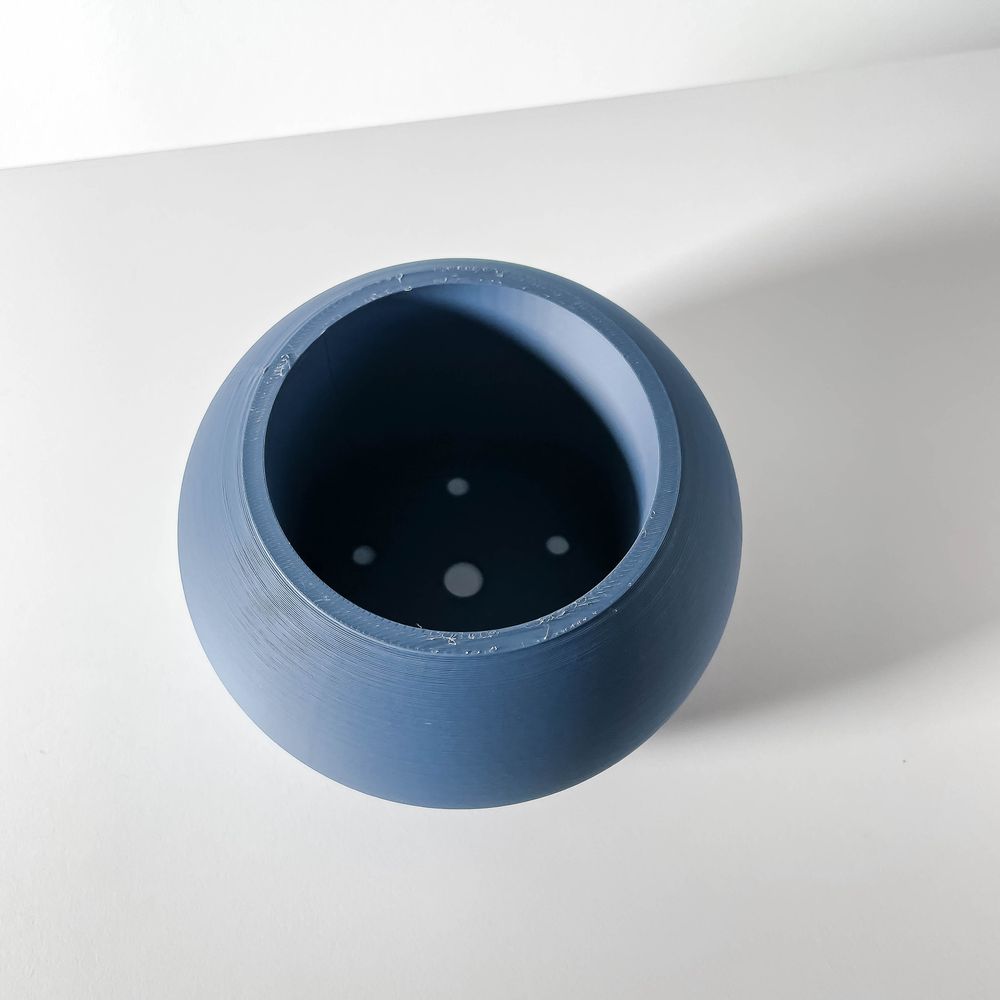 Cache-pot Rono imprimé en 3D - pot de fleurs design 12 cm, décoration intérieure contemporaine, fabriqué en France — impression 3D par Manu3D
