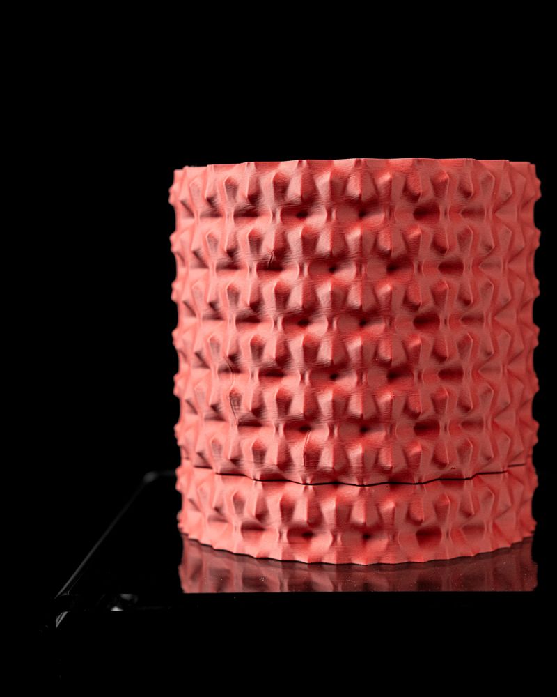 Cache-pot Rugged imprimé en 3D - pot de fleurs design 12 cm, décoration intérieure contemporaine, fabriqué en France — impression 3D par Manu3D