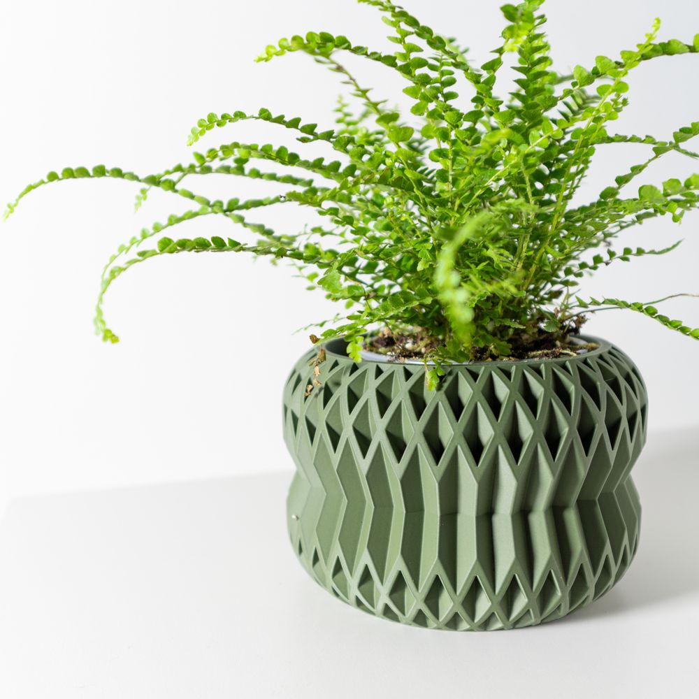 Cache-pot Rydan imprimé en 3D - pot de fleurs design 15 cm, décoration intérieure contemporaine, fabriqué en France — impression 3D par Manu3D