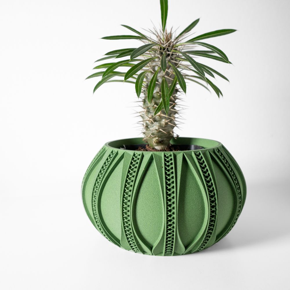 Cache-pot Ryne imprimé en 3D - pot de fleurs design 15 cm, décoration intérieure contemporaine, fabriqué en France — impression 3D par Manu3D