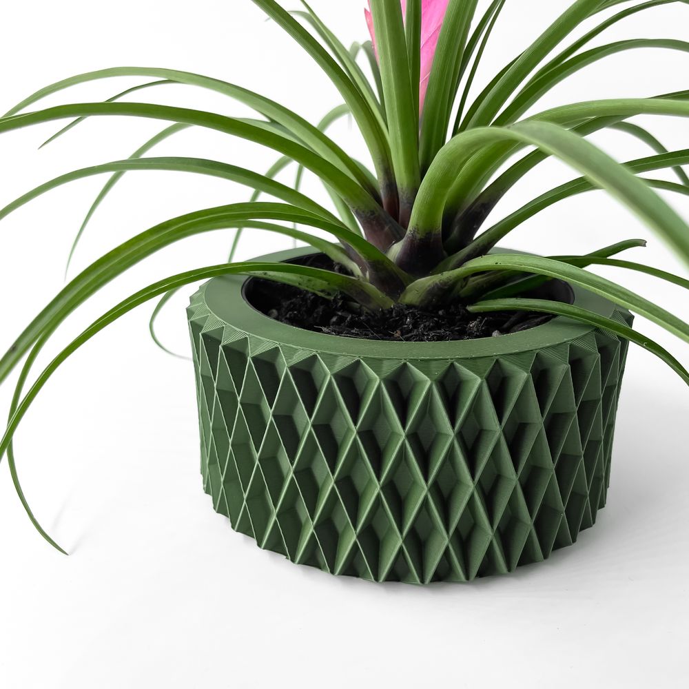 Cache-pot Sarv imprimé en 3D - pot de fleurs design 15 cm, décoration intérieure contemporaine, fabriqué en France — impression 3D par Manu3D