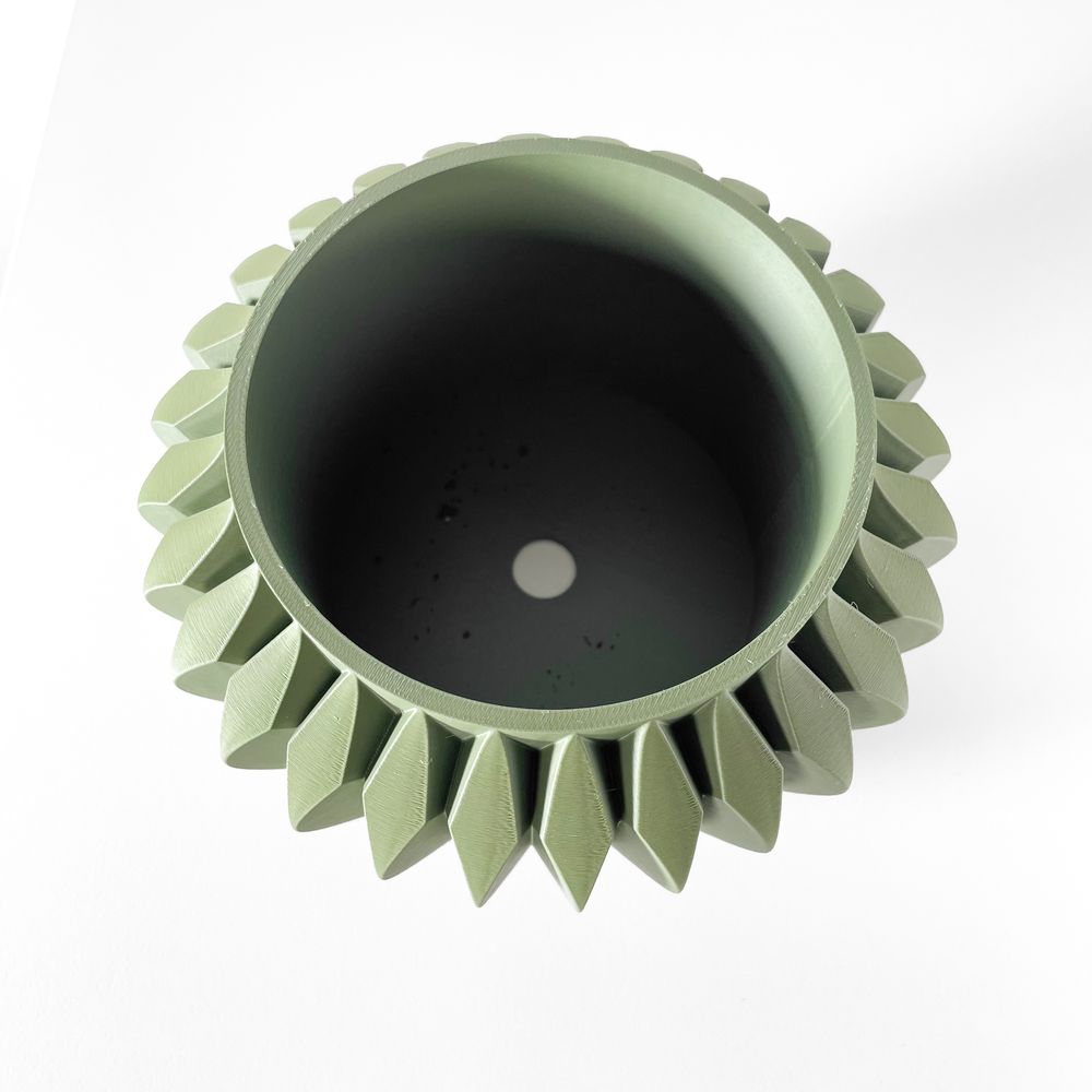 Cache-pot Sevi imprimé en 3D - pot de fleurs design 18 cm, décoration intérieure contemporaine, fabriqué en France — impression 3D par Manu3D