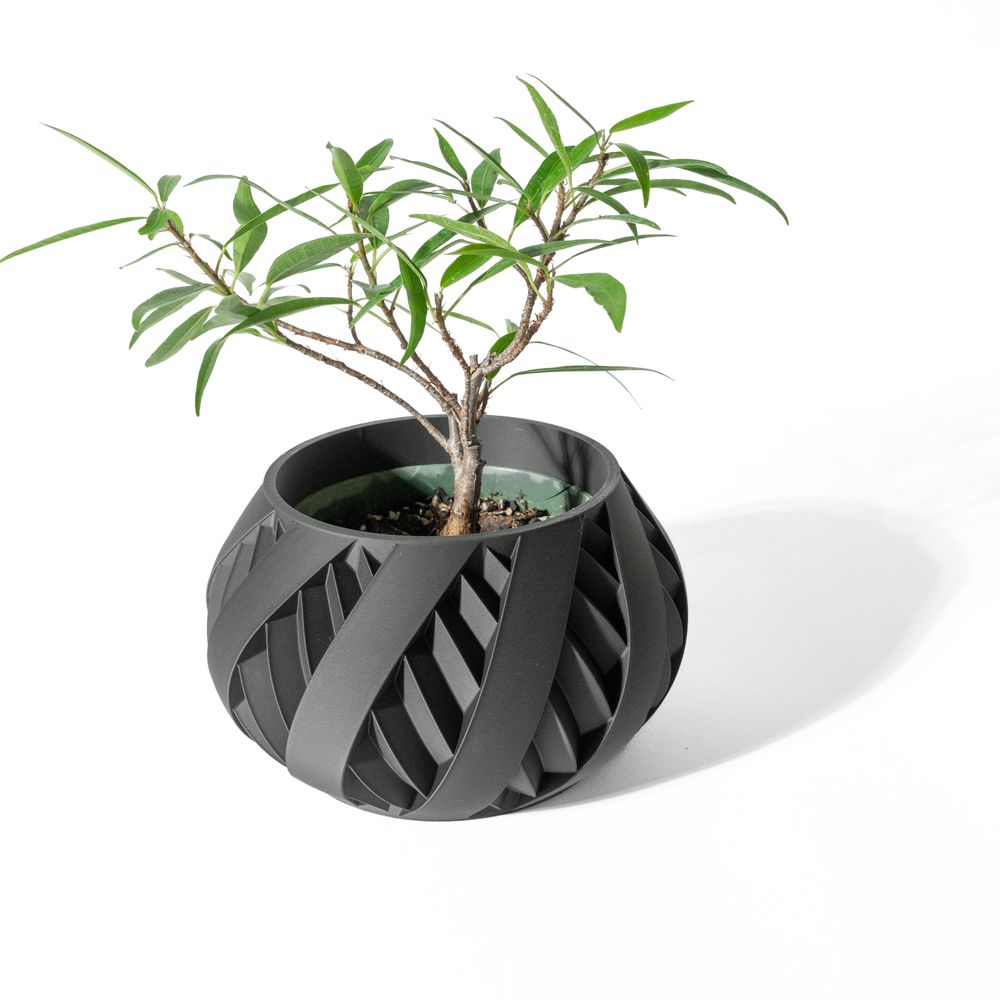 Cache-pot Silvo imprimé en 3D - pot de fleurs design 17 cm, décoration intérieure contemporaine, fabriqué en France — impression 3D par Manu3D