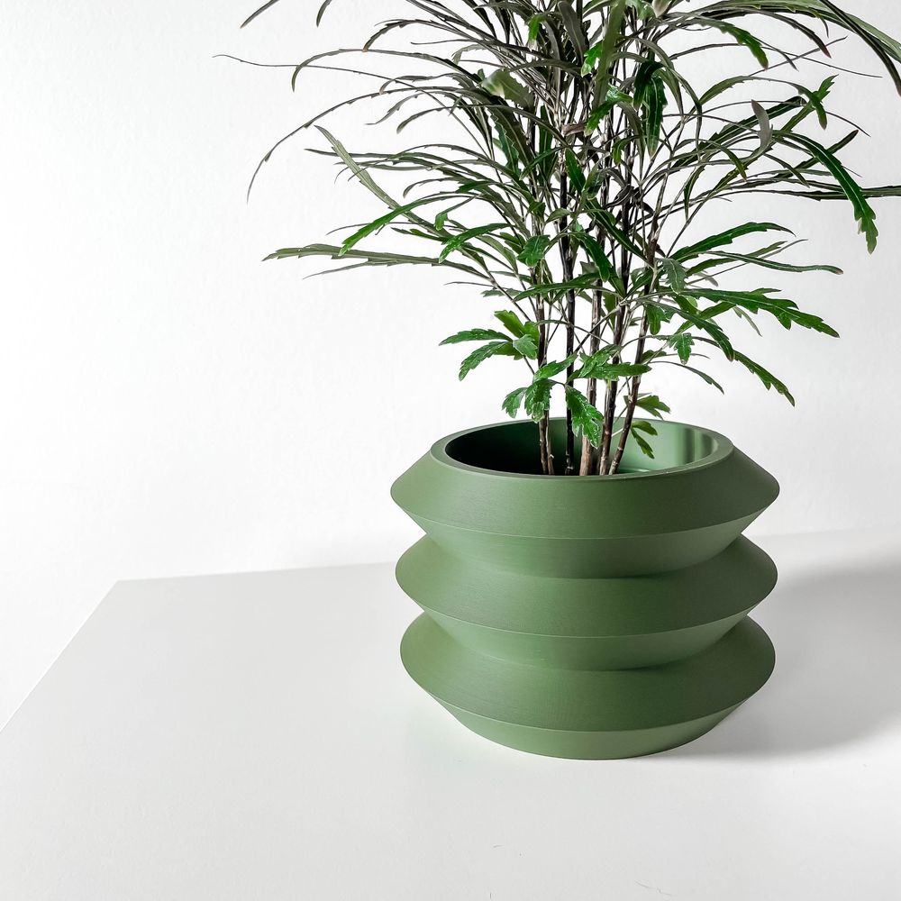 Cache-pot Sima imprimé en 3D - pot de fleurs design 10 cm, décoration intérieure contemporaine, fabriqué en France — impression 3D par Manu3D
