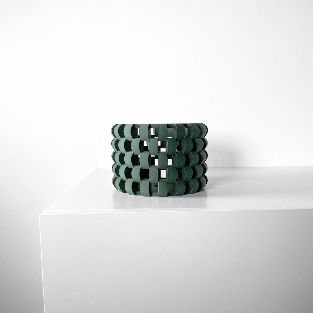 Cache-pot Sinol imprimé en 3D - pot de fleurs design 15 cm, décoration intérieure contemporaine, fabriqué en France — impression 3D par Manu3D