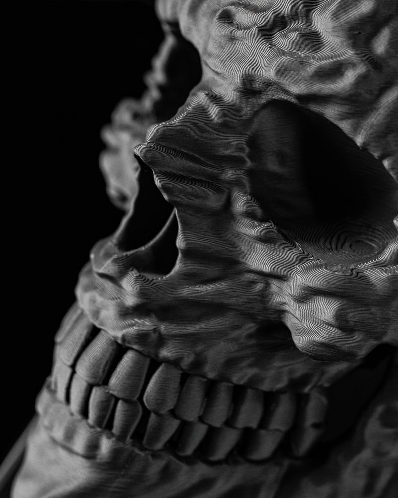 Cache-pot Skull imprimé en 3D - pot de fleurs design 21 cm, décoration intérieure contemporaine, fabriqué en France — impression 3D par Manu3D
