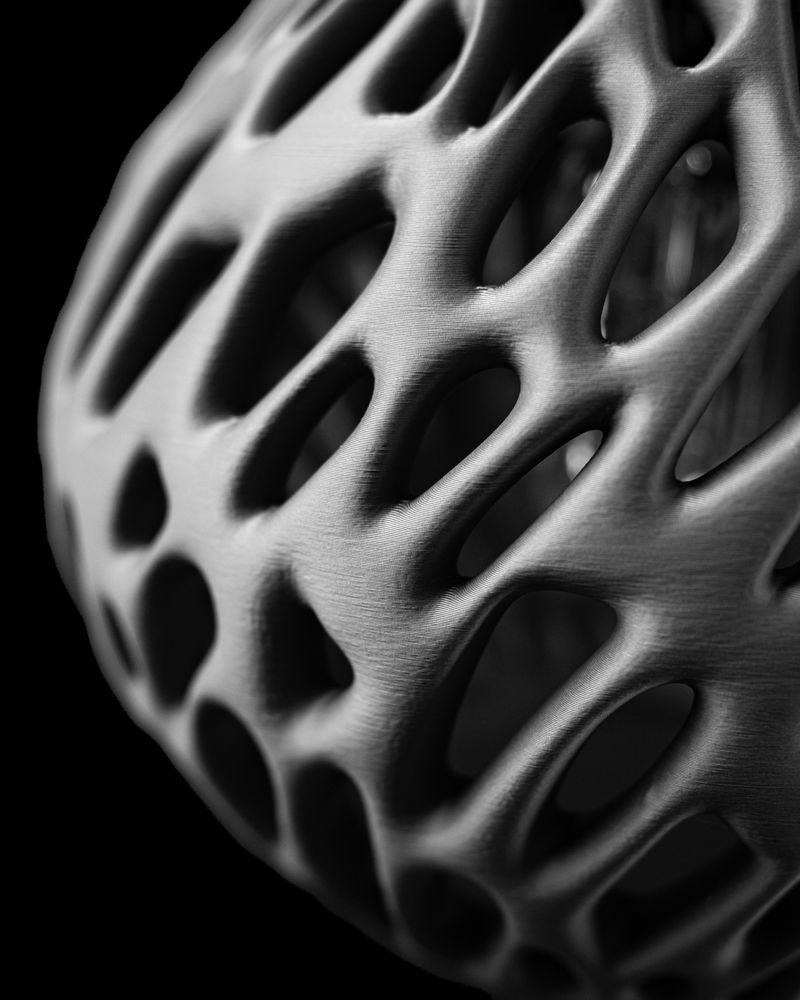 Suspension Slime imprimée en 3D - abat-jour ajouré design 22 cm, décoration intérieure contemporaine, fabriquée en France — impression 3D par Manu3D