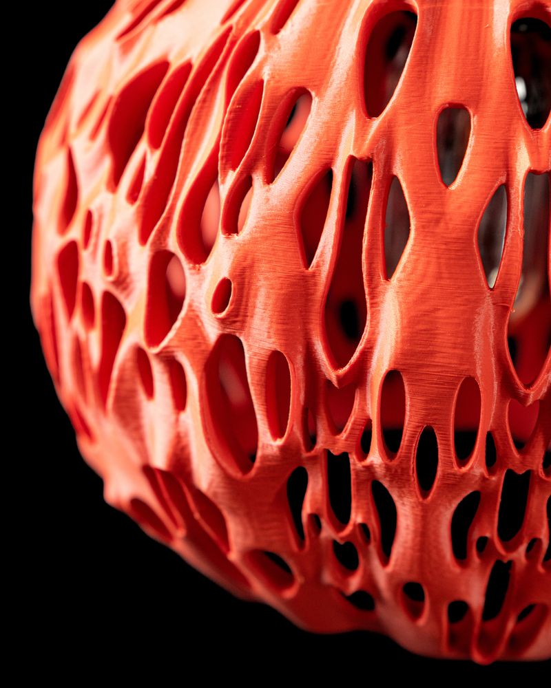 Suspension Spotted imprimée en 3D - abat-jour ajouré design 22 cm, décoration intérieure contemporaine, fabriquée en France — impression 3D par Manu3D