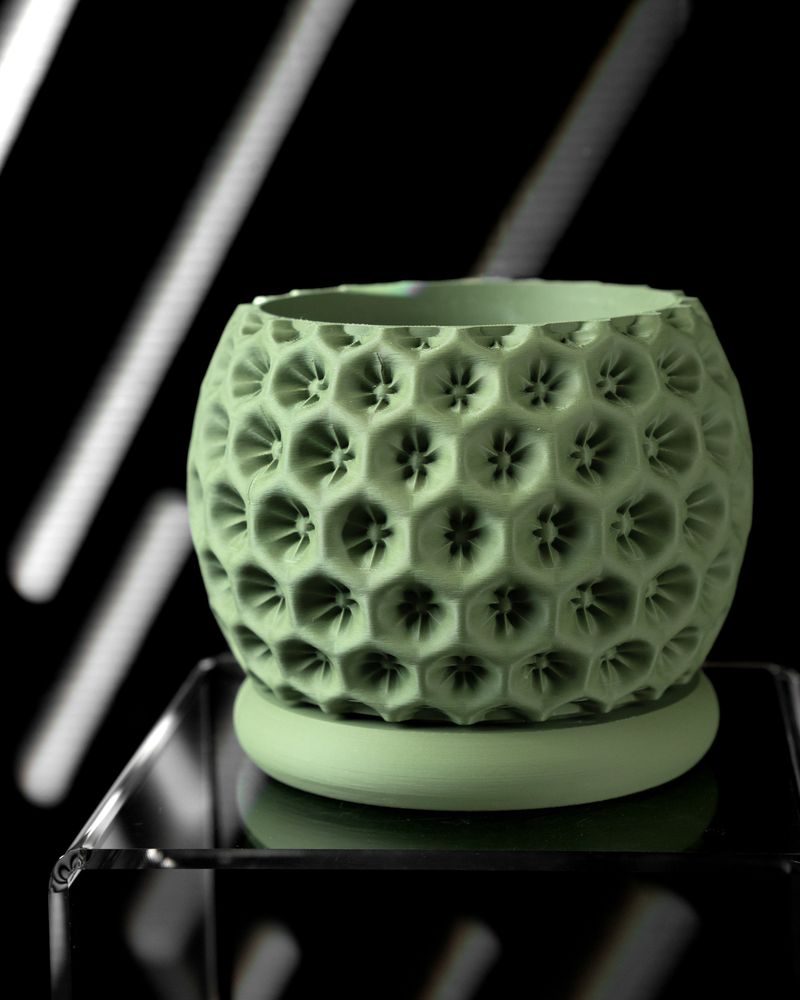 Cache-pot Starry imprimé en 3D - pot de fleurs design 15 cm, décoration intérieure contemporaine, fabriqué en France — impression 3D par Manu3D