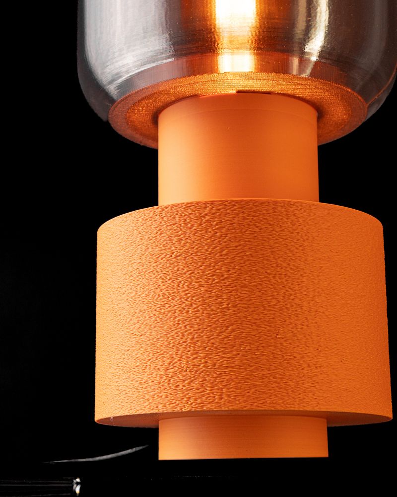 Lampe de table Tiro imprimée en 3D - lampe de table design 18 cm, décoration intérieure contemporaine, fabriquée en France — impression 3D par Manu3D