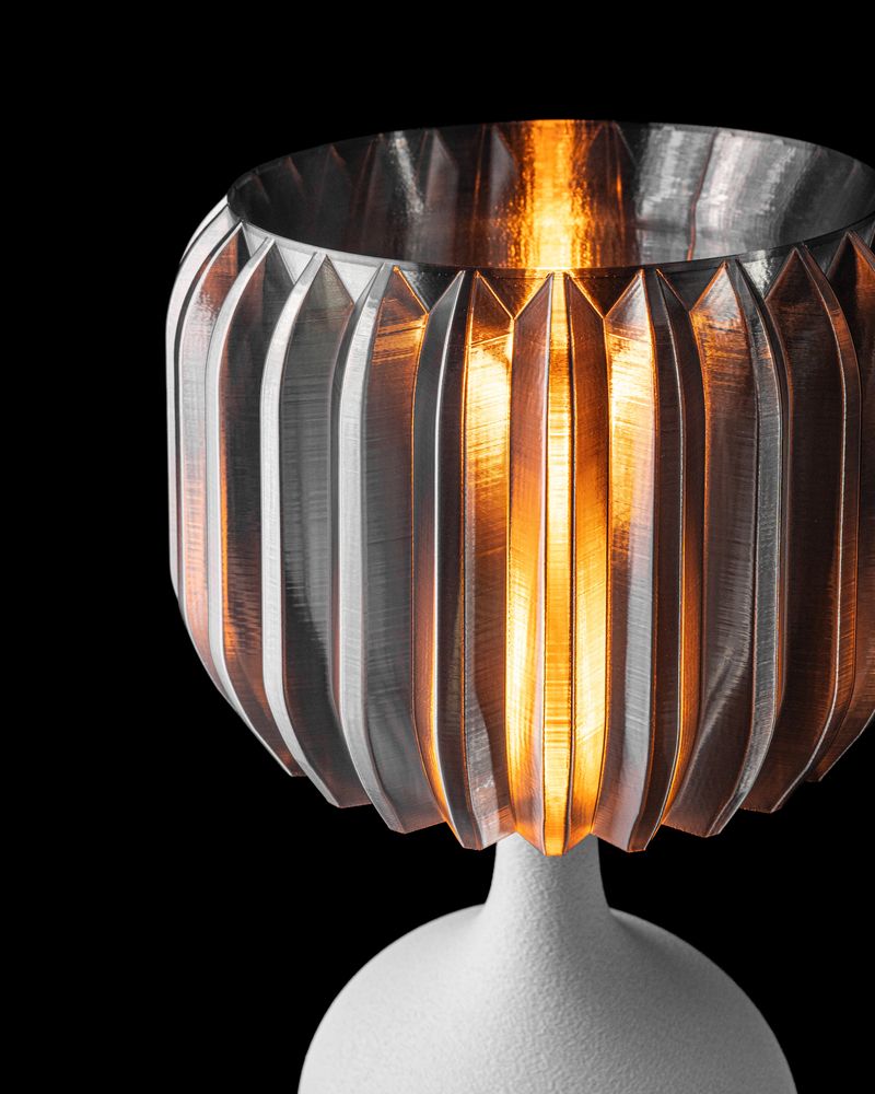 Lampe de table Titor imprimée en 3D - lampe de table design 20 cm, décoration intérieure contemporaine, fabriquée en France — impression 3D par Manu3D