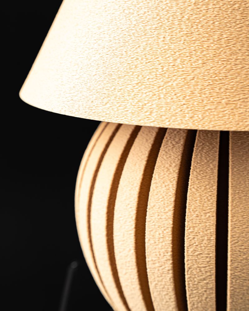 Lampe de table Visan imprimée en 3D - lampe de table design 16 cm, décoration intérieure contemporaine, fabriquée en France — impression 3D par Manu3D