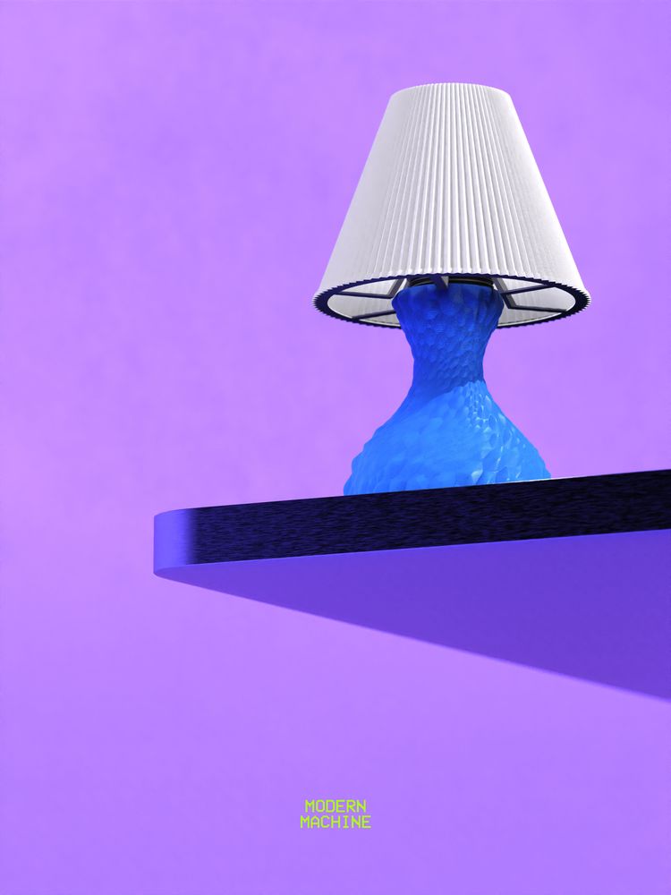 Lampe de table Nuti imprimée en 3D - lampe de table design 18 cm, décoration intérieure contemporaine, fabriquée en France — impression 3D par Manu3D