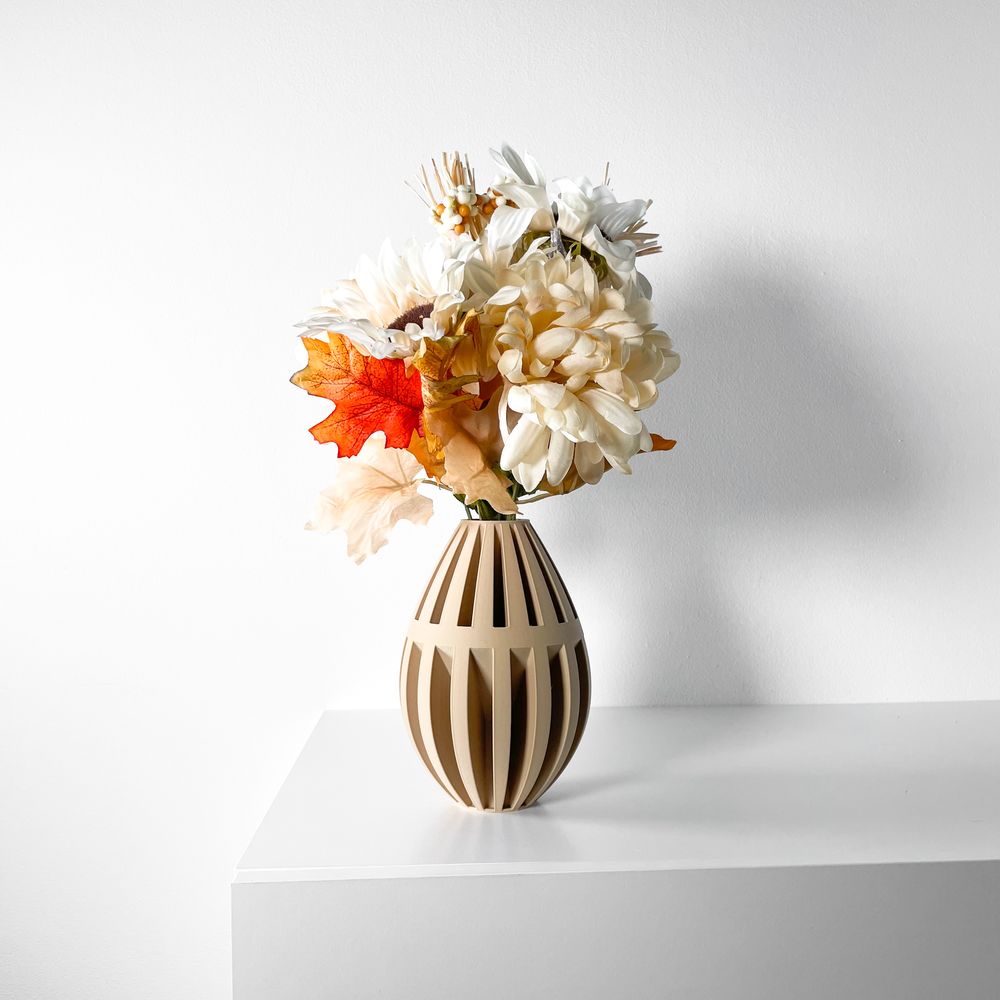 Vase Dansi imprimé en 3D - vase à fleurs design 32 cm, décoration intérieure contemporaine, fabriqué en France — impression 3D par Manu3D