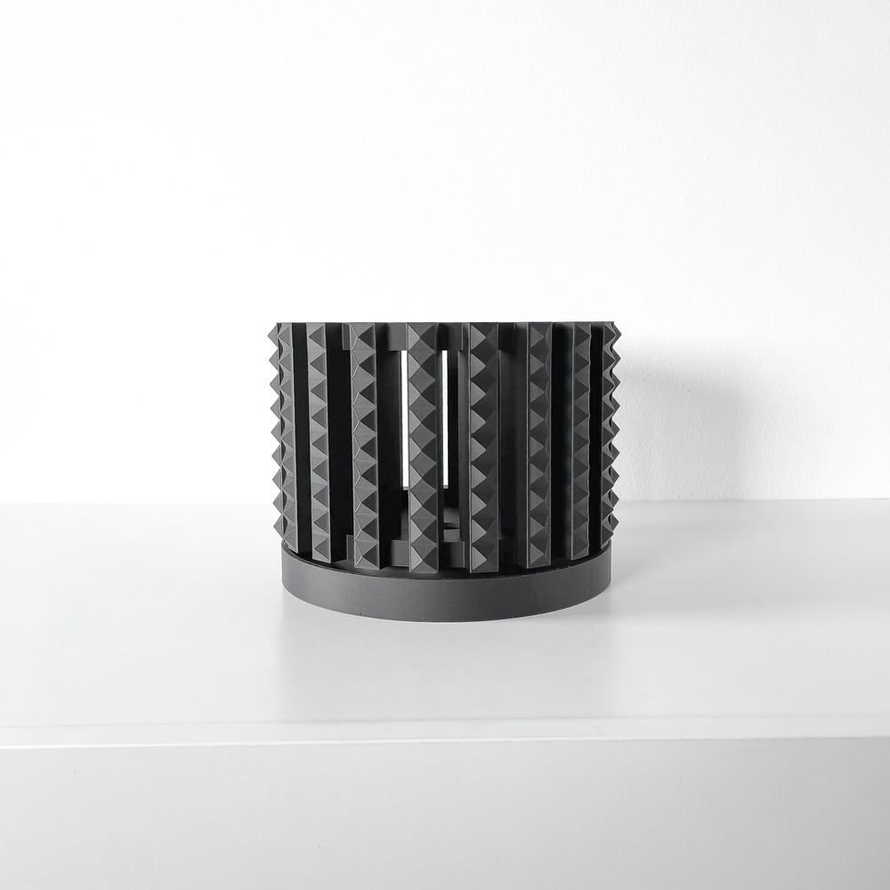 Cache-pot Farne imprimé en 3D - pot de fleurs design 16 cm, décoration intérieure contemporaine, fabriqué en France — impression 3D par Manu3D