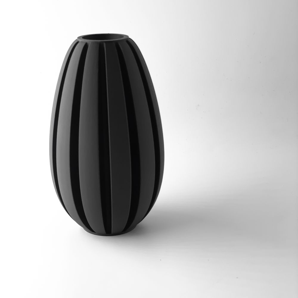 Vase Gani imprimé en 3D - vase à fleurs design 32 cm, décoration intérieure contemporaine, fabriqué en France — impression 3D par Manu3D