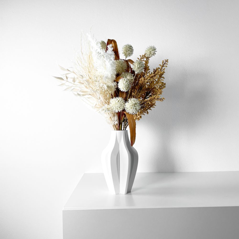 Vase Kasia imprimé en 3D - vase à fleurs design 31 cm (313 mm), décoration intérieure contemporaine, fabriqué en France — impression 3D par Manu3D